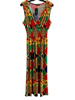 Anna Morgan | Sleeveless Geometric Maxi Dress NWT